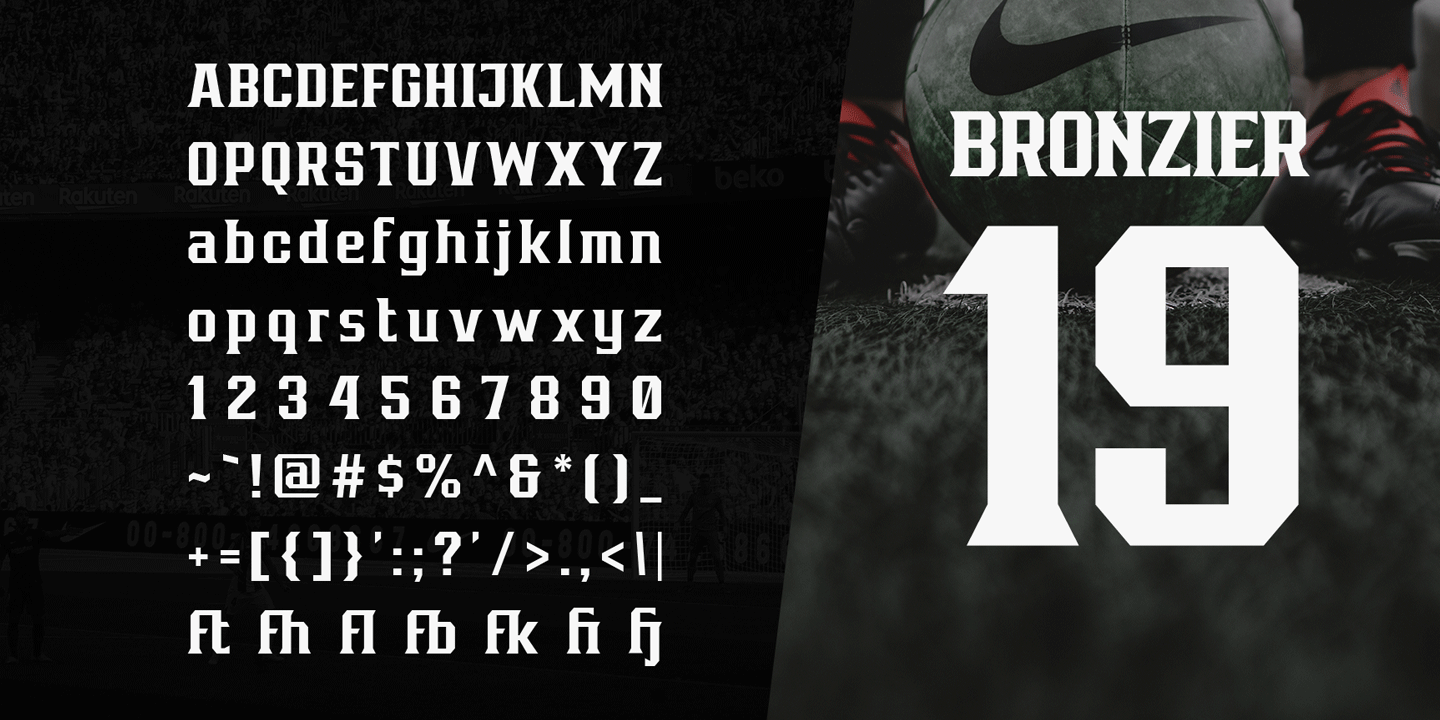 Пример шрифта Bronzier Medium Italic